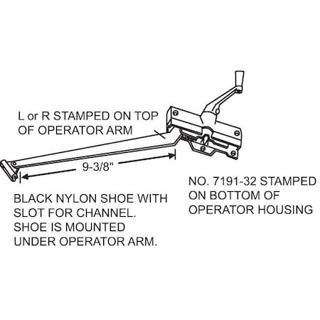 Strybuc Casement Operator Stone 750-0565620
